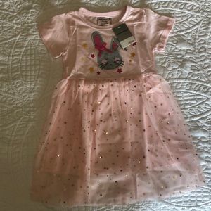New with tags! Easter bunny, spring, pink sparkle girls dress 3T
